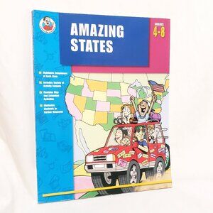 Amazing States Grades 4 - 8 Frank Schaffer Book Homeschool 2004 Workbook